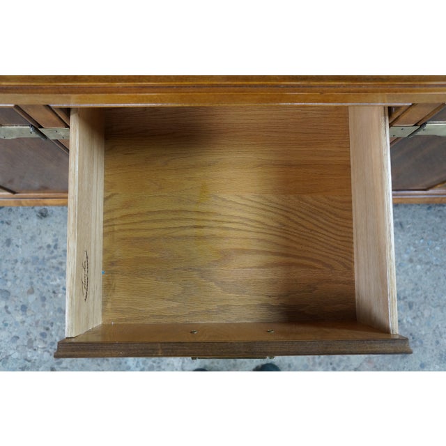 Mid-Century Fancher Chinoiserie Campaign Walnut Smoked Glass Buffet Credenza MCM For Sale - Image 11 of 18