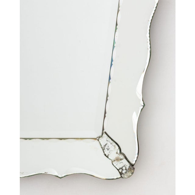 Vintage Venetian Style Framed Beveled Glass Mirror For Sale In New York - Image 6 of 8
