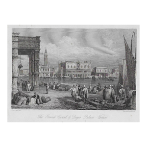 Antique Engraving of Venice