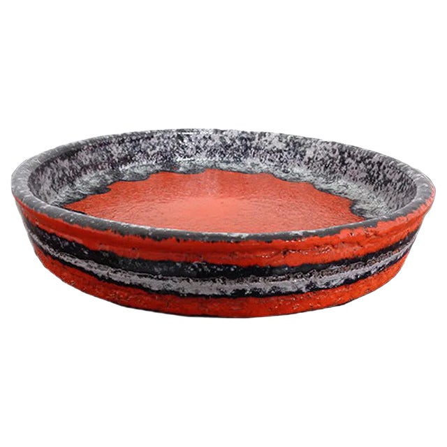 Fat Lava Ceramic Bowl, 1970s For Sale