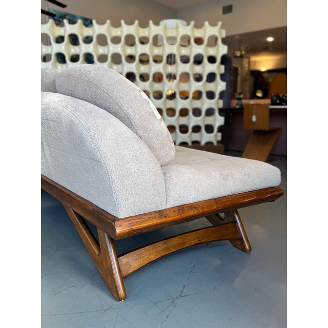 Tan 1960's Pearsall Style Gondola Sofa For Sale - Image 8 of 13