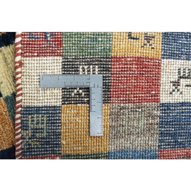Hand-Knotted Gabbeh Nomadic Rug For Sale - Image 10 of 11