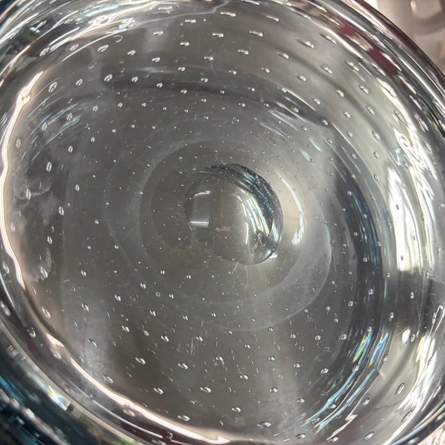 1960s Murano Glass Centerpiece with Bubbles. Smoked Black, Diameter 24 Cm. By Murano for 1295 Murano For Sale - Image 6 of 10