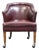 Hickory Leather Co. Burgundy Leather Upholstered Wheeled Club Game Chair For Sale