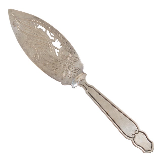Mid-Century Mexican Art Nouveau Sterling Silver Cake Server by Sandborns and R. Lopez For Sale