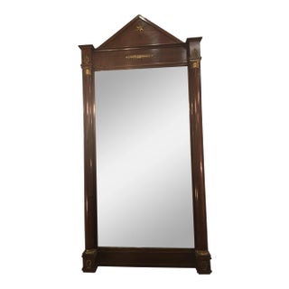 French Empire Mirror With Columns and Bronze Doré Accents For Sale