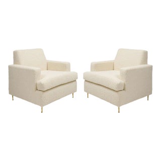 Bespoke Lounge Chairs in the Jean Michel Frank Manner - a Pair For Sale