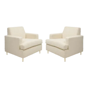 Bespoke Lounge Chairs in the Jean Michel Frank Manner - a Pair