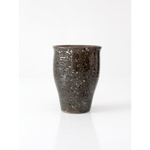 Contemporary Vintage Handmade Studio Pottery Vase For Sale - Image 3 of 9
