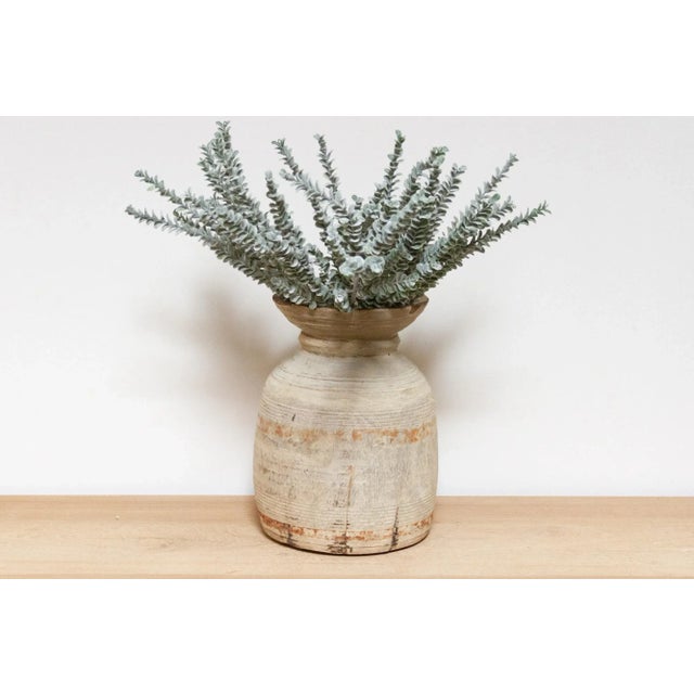 Ecru Nepal Wooden Milk Pot-Kuri For Sale - Image 8 of 9