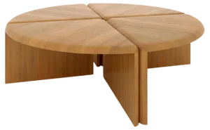 Lily Round Coffee Table in Oak by Fred&Juul, Set of 4