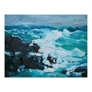 Quiet Places & Coastal — Whitewater Patterns, Seascape Oil Painting For Sale