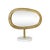 2020s Matthew Izzo Home - Moe Aged Gold Finish and Marble Table Mirror For Sale - Image 5 of 5