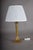 Gold Vintage Brass Column Table Lamp, 1950s For Sale - Image 8 of 15