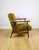 Vintage Olive Lounge Chair in Red Fox with High Pile Camel Fabric, 1970s For Sale - Image 9 of 13