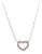 Tiffany & Co. Classic Mini Heart Pink Sapphire 18k White Gold Pendant Necklace For Sale