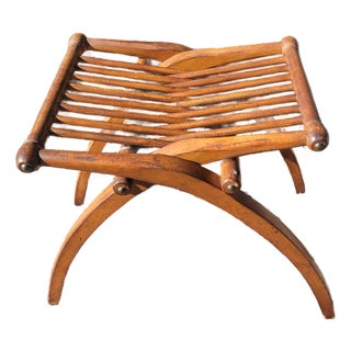 Antique French Folding Stool Savonarola Renaissance Stool For Sale