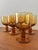 Vintage Stemmed Glasses in Smoked and Bubbled Glass Amber, 1970s, Set of 6 For Sale - Image 4 of 10