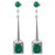 Early 21st Century 10.52 Carats Natural Zambian Emerald Earrings with 1.32 Diamonds and 14k Goldol For Sale - Image 5 of 18