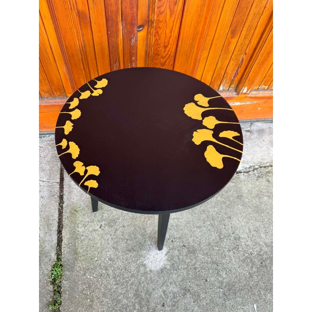 Black Hand-Painted Side Table, 1960s For Sale - Image 6 of 11