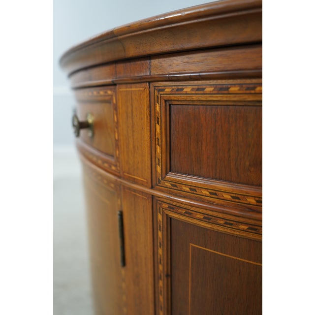 Vintage Marble Top Demilune Linen Cabinet For Sale - Image 16 of 17