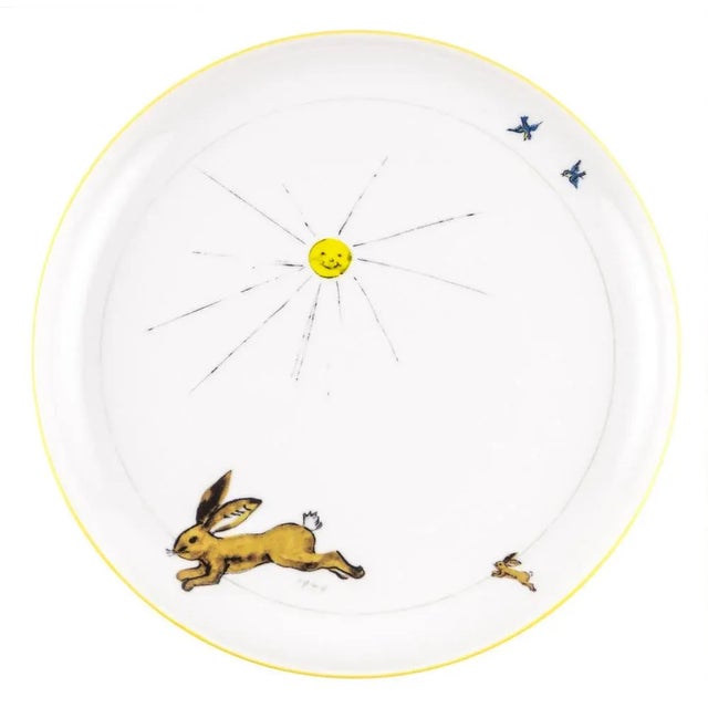Brown Porcelain Collection Plate from Litolff, 1946 For Sale - Image 6 of 11