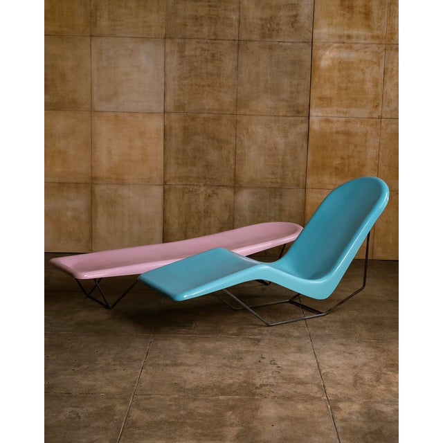 1960s 1960s Fibrella Lounge Chair by Le Barron, Blue, Attributed For Sale - Image 5 of 5