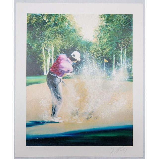 Victor Spahn, Golfeur en action, Screen Print For Sale