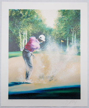 Victor Spahn, Golfeur en action, Screen Print