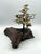 Mid-Century Brutalist Gilt Bronze Bonsai Tree Sculpture on Burl Wood Basee For Sale - Image 9 of 18