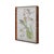 The Spring Orchid artwork series features a giclee print mounted under a 2.5" deep tortoise framed acrylic shadow box....