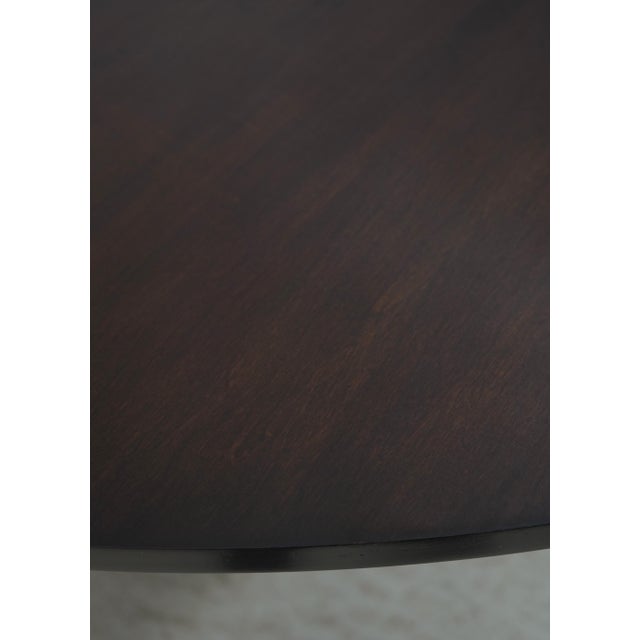 Large Round Mahogany Dining Pedestal Conference Table For Sale - Image 4 of 14