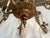 Antique Spanish Brass 6-Arm Heavy Chandelier With Crystal For Sale - Image 10 of 12