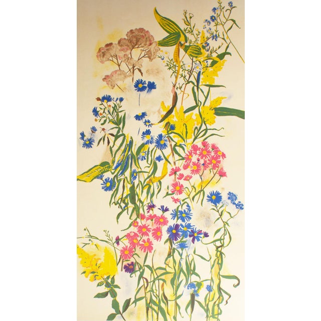 A lithograph of flowers by the American artist Dorothy Dennison (1908-94). Titled "Wild Asters", the print depicts flowers...