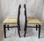 Pair of Art Deco chairs from the 1940s with burlap seats made from a coffee sack. Painted in a matte licorice color and...