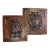 Pair Antique Hand Carved Wood Panels Animal Plaques Hunting Game Trophy For Sale
