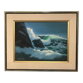 Harvey Von Baeseman (1932-1990), Postmodern, Painting, Hawaii, Oceanscape Acrylic on Canvas, Signed For Sale