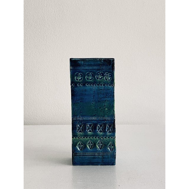 Rimini Blue Vase by Aldo Londi for Bitossi, Italy For Sale - Image 10 of 15