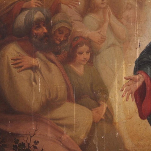 Italian School, The Baptism of Jesus, 1870, Oil on Canvas For Sale - Image 7 of 15