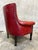 1990s Vintage Leather Club Chair Oxblood Red Nailhead Regency Designer For Sale - Image 5 of 11
