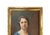 Art Deco 1920’s Vintage Oil on Canvas Portrait Painting of Lady/Woman in Blue Dress With Original Gilt Newcomb Macklin Style Frame by Elizabeth Nugent For Sale - Image 3 of 7