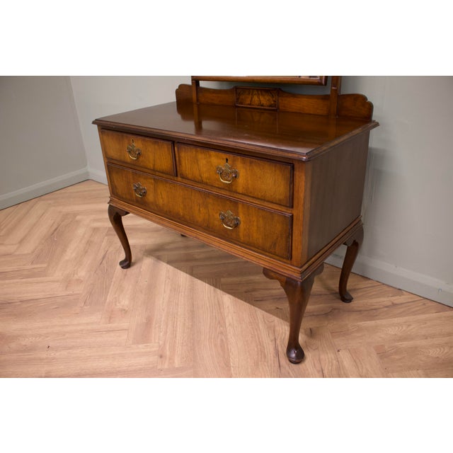 Vintage Walnut Dressing Table Chest from Waring and Gillow, 1930s For Sale - Image 6 of 12