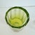 Antique Perfume Glass Bottle With Stopper Green Gold Ombre Vintage Cut Polished For Sale In Miami - Image 6 of 6