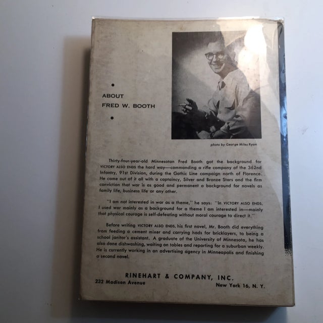 1952 Fred W. Booth "Victory Also Ends" Book For Sale In New York - Image 6 of 7