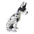 Hollywood Regency Italian Ceramic Harlequin Great Dane For Sale