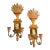 1950s Neo Classic Style Lacquered Wood Florentine Wall Sconces - Set of 2 For Sale
