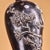 Art Deco Pair of Antique Repoussé Bronze Vases With Silver-Gilt Magpie & Plum Blossom Motifs For Sale - Image 3 of 10
