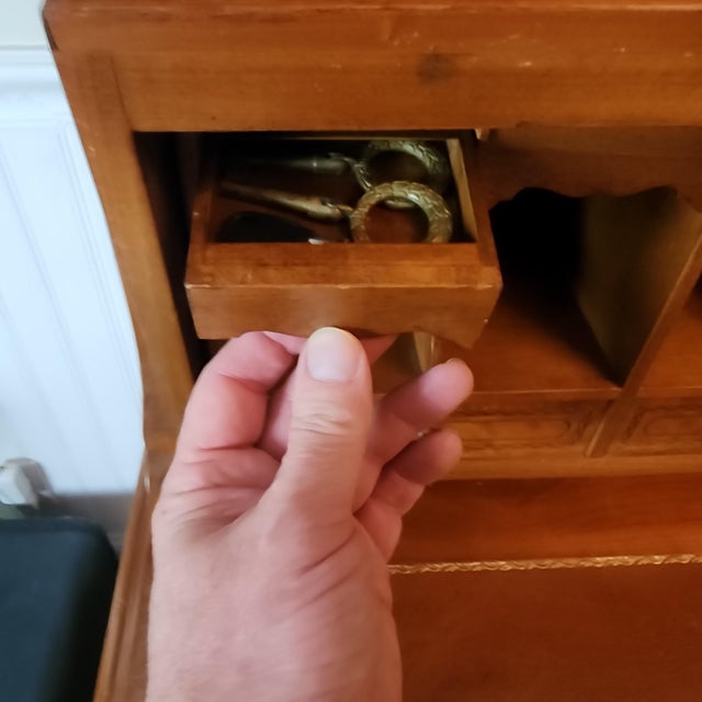 Antique Georgian Burlwood Rolltop Desk For Sale - Image 9 of 18