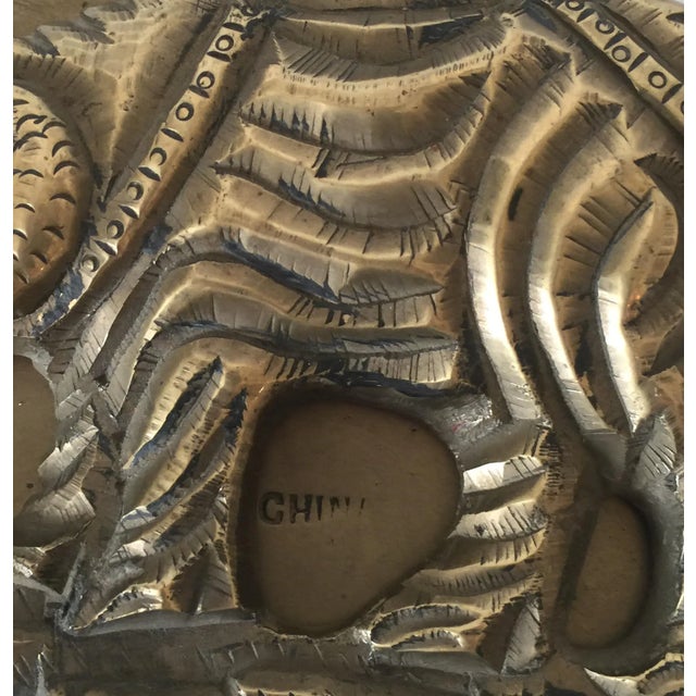 Asian Antique Vintage 1920s Brass Asian Door Knocker For Sale - Image 3 of 7