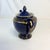 1950s Vintage Art Deco Hollywood Regency Cobalt Tea Pot, Hall China Company. For Sale - Image 4 of 12